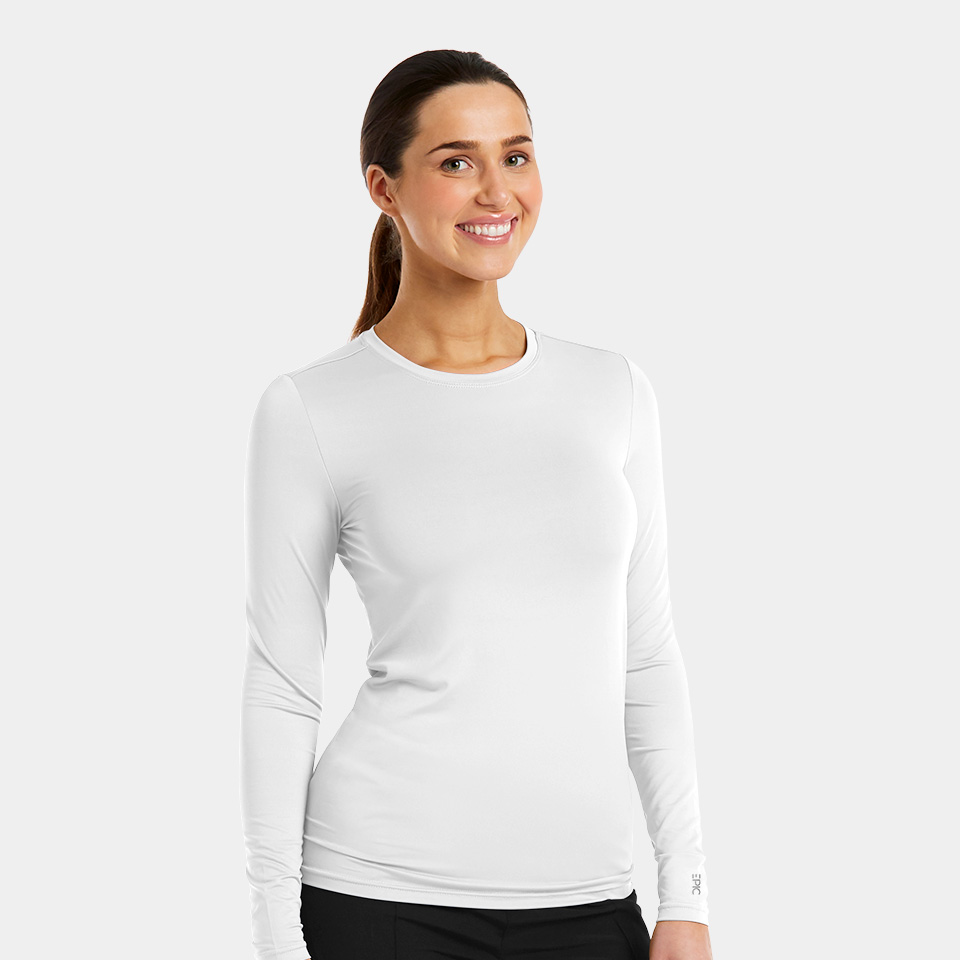 Women  Top  4800  Womens Long Sleeve Underscrub Tee