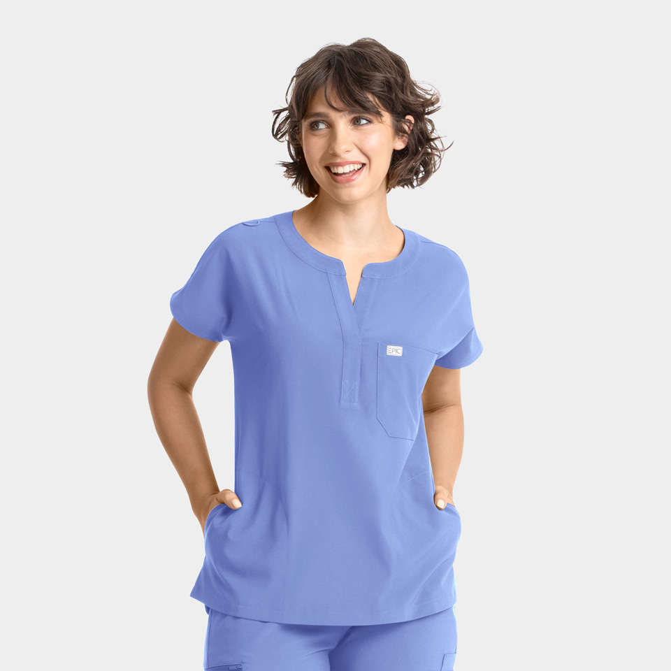 Women  Top  4804  Womens Dolman 3 Pocket Top