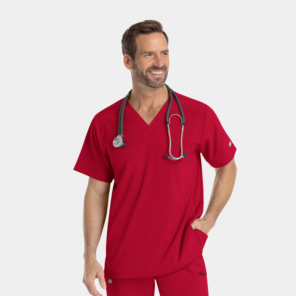 Men  Top  4851  Mens V-Neck Top