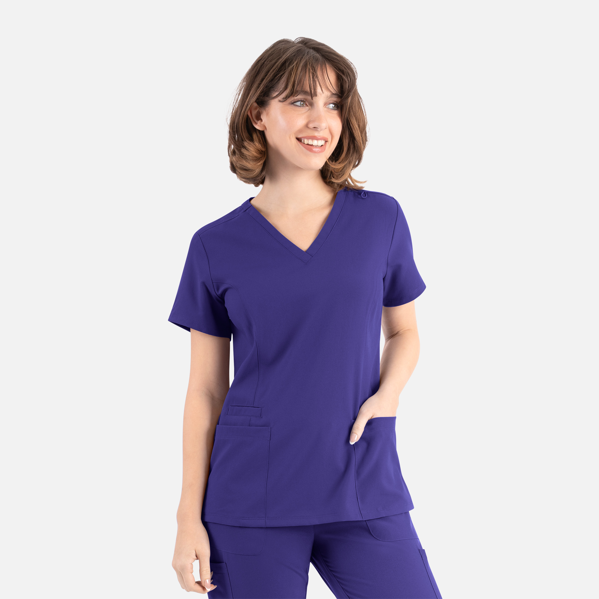Women  Top  5001  Womens Double V-Neck Top