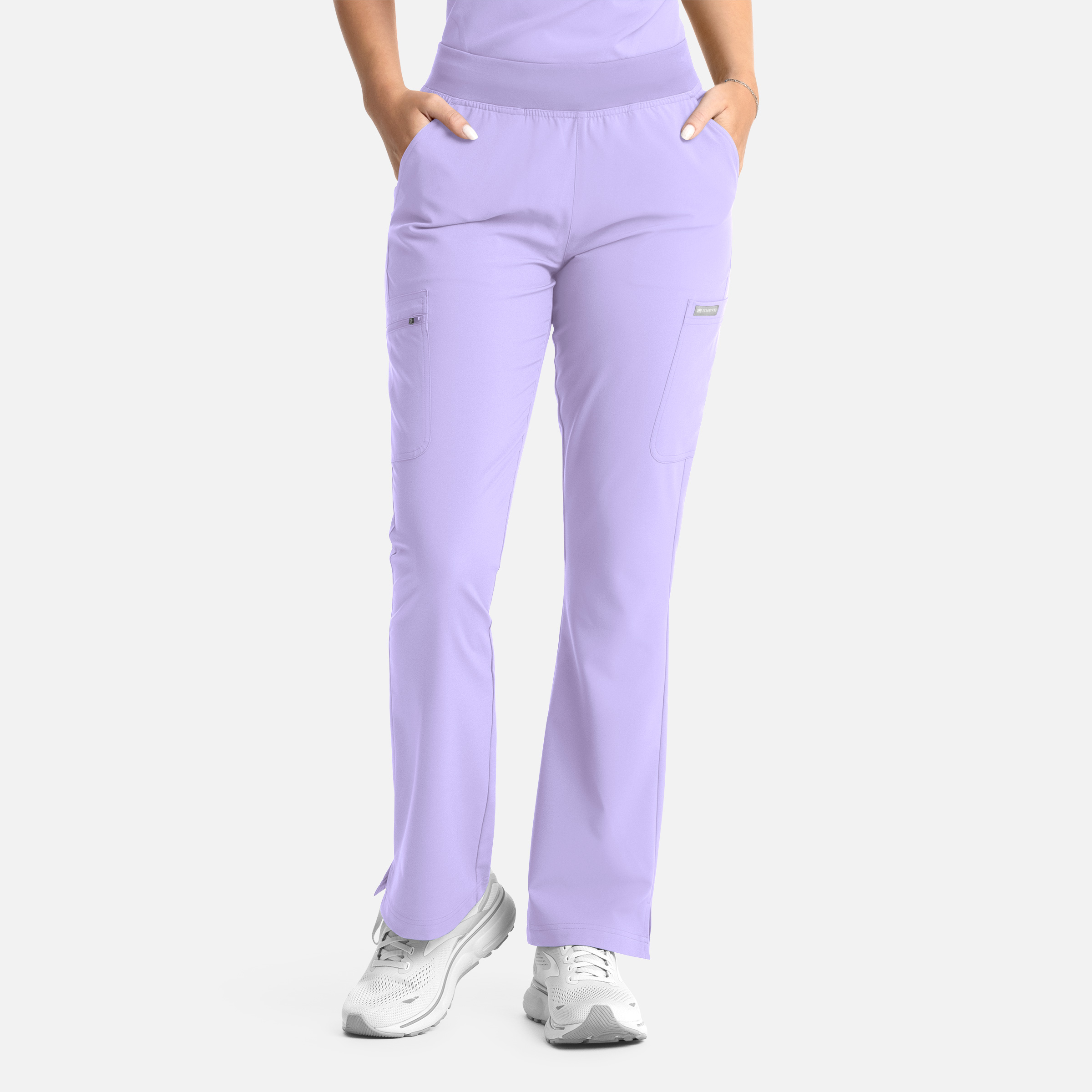 Women  Pant  5093  Womens Full Elastic Band Flare Leg Pant